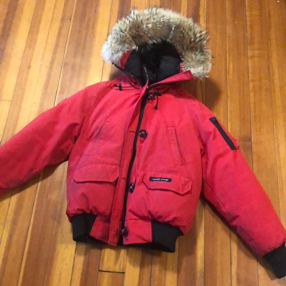 Red Canada Goose Bomber Jacket size medium
